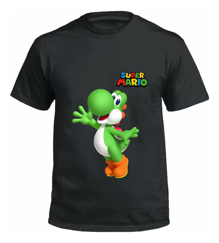 Remeras Super Mario Bros #22 Yoshi Dinosaurio  - Algodón