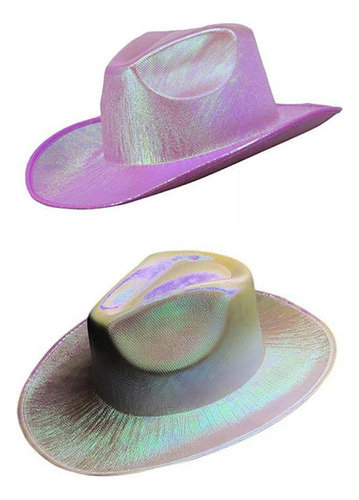 Sombrero De Vaquero Holográfico Para Mujer De Disfraces,