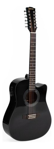 Guitarra Electroacústica Deviser L-12x Negra 12 Cuerdas