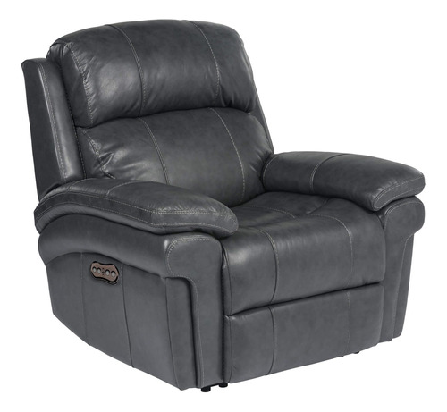 Reclinador Reclinable Piel Color Gris