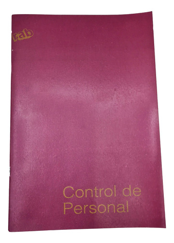 Libro De Control De Personal Rab X48