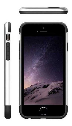 . Funda Caseology Dual Layer Plata Para iPhone 6 Y 6s