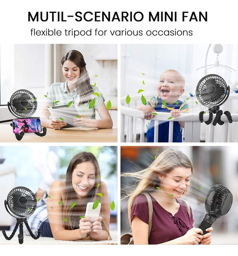 Ventilador De Bebé Con Ventilador De Cochecito Con Batería 4