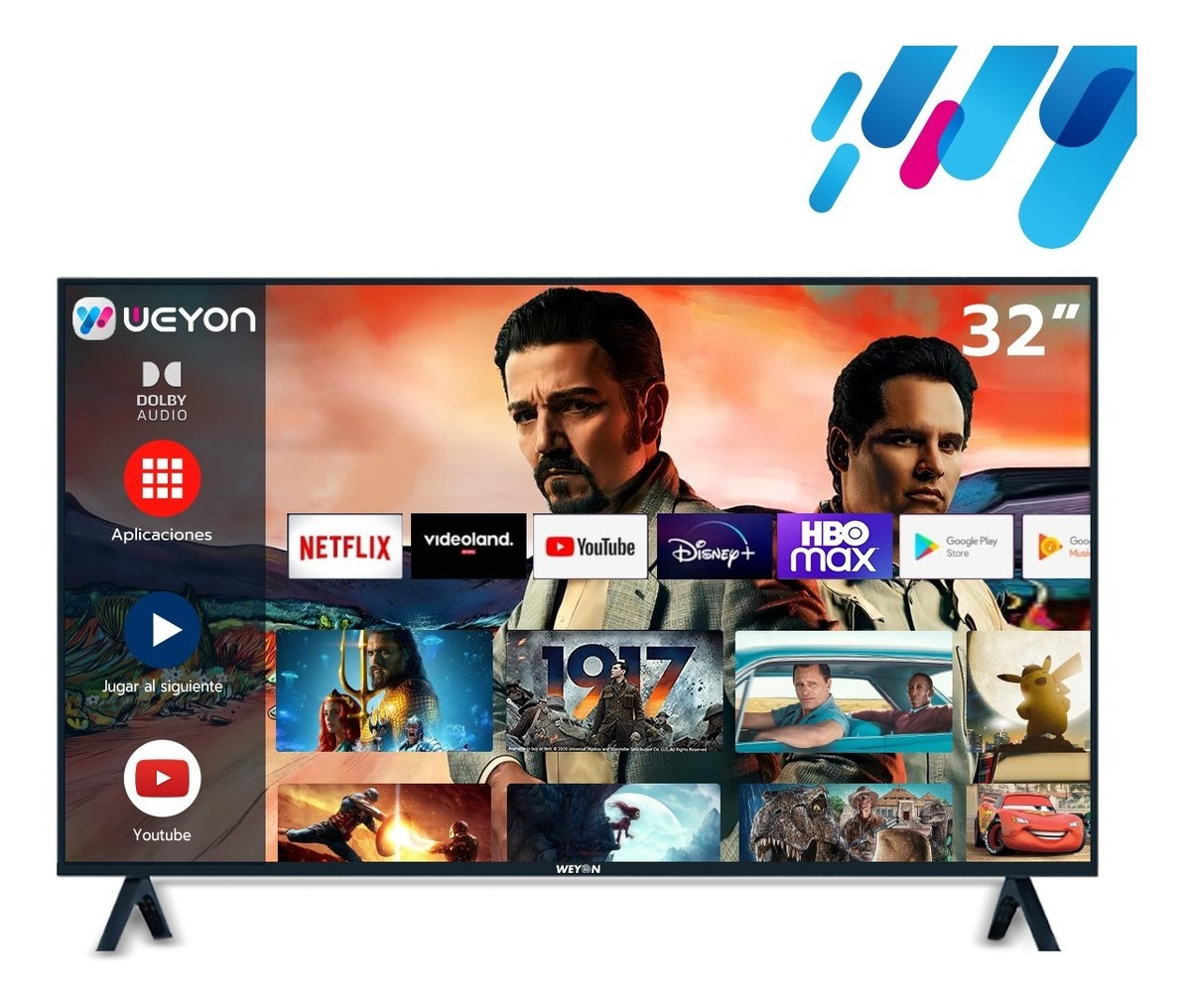 Smart TV Pantalla 32 Pulgadas Weyon Android TV LED HD 32WDSNMX 110V/240V