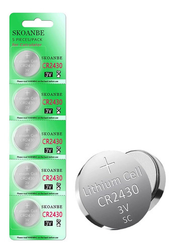 Baterias Moneda Litio 3v Cr2430 Ecr2430, Kl2430 Pack 5