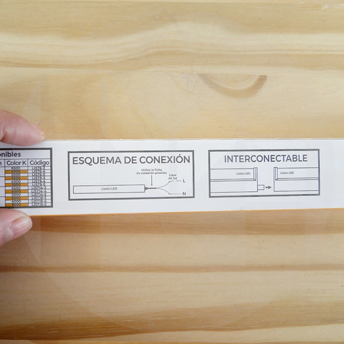 Liston Bajo Alacena Led Integrado 9w 60cm C/ Tecla Encendido