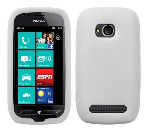 Funda Silicon Nokia Lumia 710 700 Blanco
