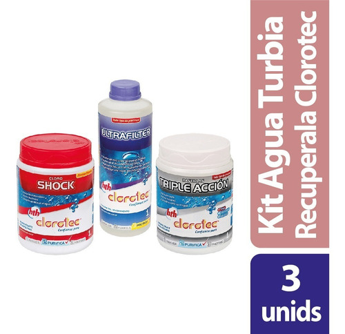 Imagen 2 de 9 de Kit Agua Turbia Recuperala Clorotec