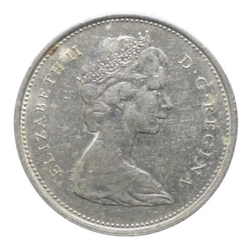 Canadá 25 Cents 1968 * Níquel Reyna Isabel I I  2ts#5