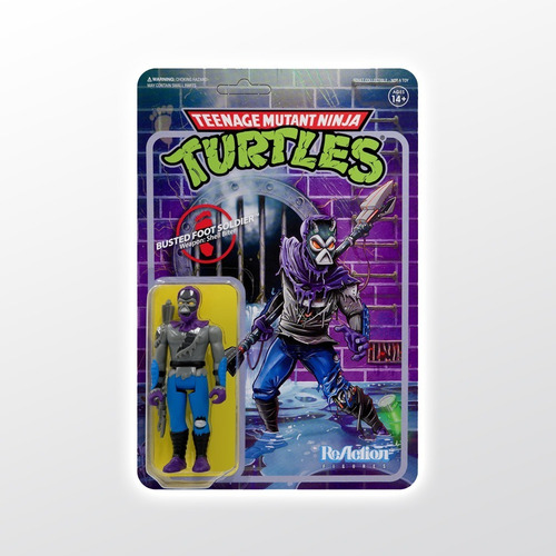 Tmnt Reaction Foot Soldier Dañado Super 7