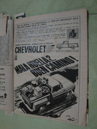 Publicidad Chevrolet Pick Up Año 1965 C