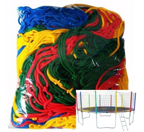 Rede Tela De Proteção Colorida 2,00 Metros Para Pula Pula Cama Elástica Val Brinquedos