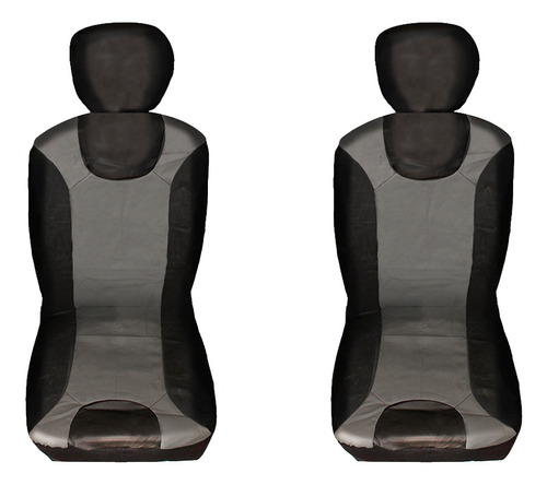 Funda Asiento Universal Gris/negro Completo Ecocuero