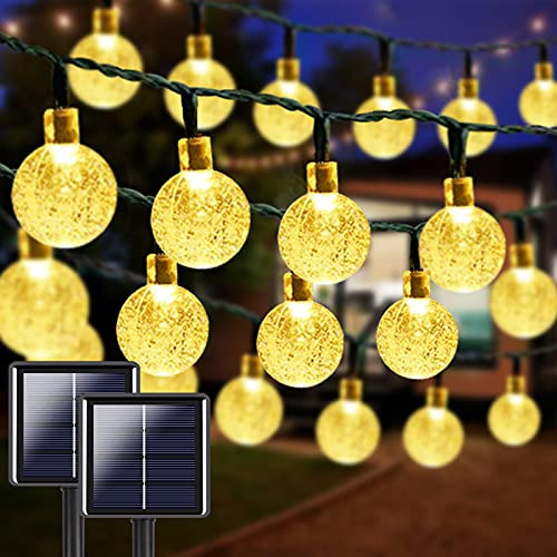 2 Sets De 30m 100 Luces Led Solares Forma De Globo De C...