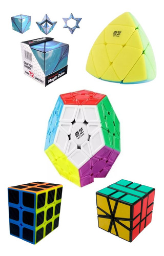 Pack De 5 Cubos Rubik De Colección Velocidad 
