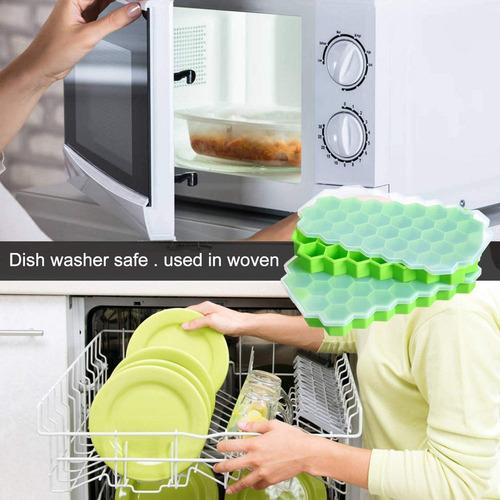 W Moldes De Silicona Para Bandejas De Cubitos Hielo Con