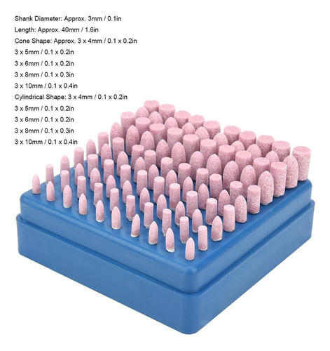 100pcs Cabeza De Molienda Rosa Alúmina Fundida Pa Piedra Abr