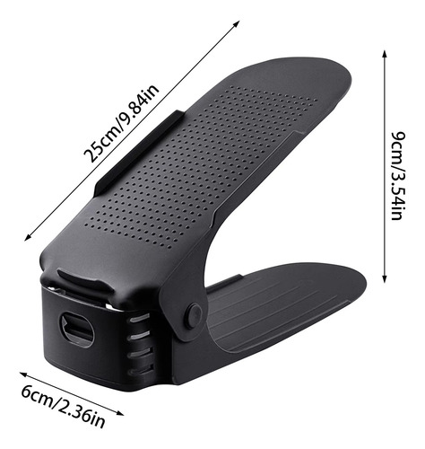 Organizador De Zapatos Ajustable De Doble Nivel Compacto Que
