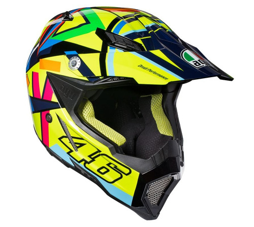 Casco Agv Ax-8 Evo Soleluna 2016 Cross Enduro Carbono - Sti