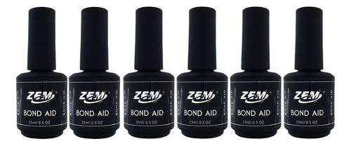 Kit 05 Bond Aid 15ml Zem Desidratador Ph Unhas Acrigel Gel Cor Trasparente