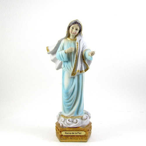 Estatua Virgen Reina De La Paz 21cm Imagen Italiana