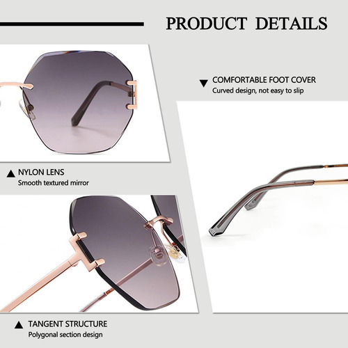 Vanolu Gafas De Sol Hexagonales Ovaladas Vintage Con Efecto