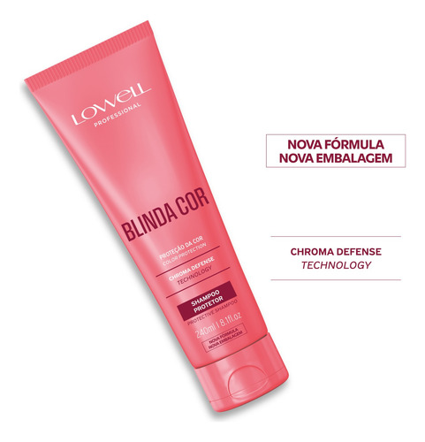 Shampoo Lowell Blinda Cor Protetor Prolonga A Cor