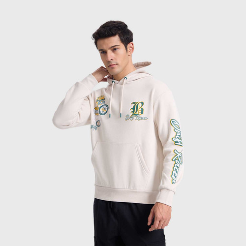 Polerón Hombre Hoodie Print Beige I Fashion's Park