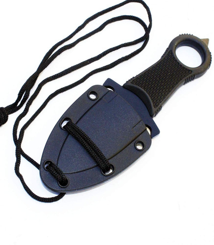 Cuchillo Tactico Defender Cuello Completo Negro + Vaina