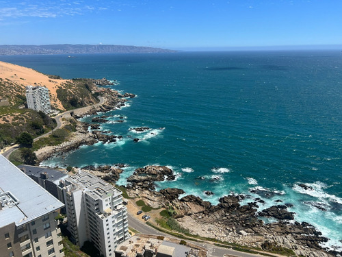 Costa De Montemar, Espectacular Vista A Valparaiso Y Al Mar.