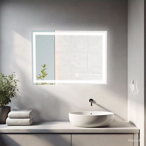 Espejo Led Rectangular 3 Temperaturas Luz 15w Diseño Moderno