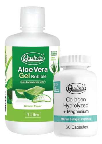 Aloe Vera Bebible + Colágeno Con Magnesio X 60 - Qualivits