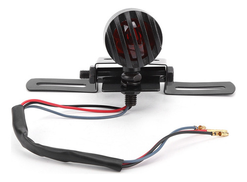 Luz Trasera De Motocicleta Negra Retro Metal Luz De Freno Li