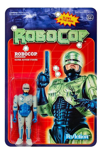 Super 7 Reaction Robocop Glow In The Dark