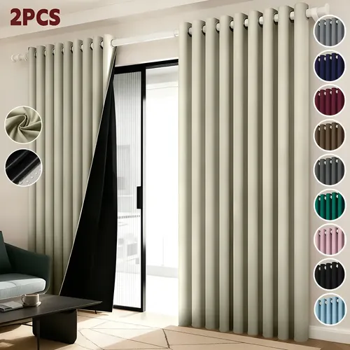 2 Panele Cortinas Blackout Para Ventana 300x260cm Habitacion