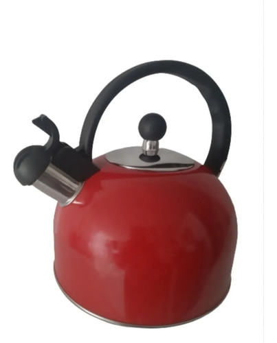 Jarra Tetera Hervidora 2.5 Litros Acero Inoxidable Roja