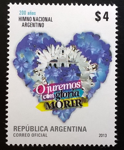 Argentina, Sello Gj 4005 200 Años Himno 2013 Mint L12001