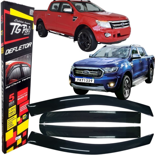 Calha De Chuva Defletor Tg Poli Ford Ranger 2013 A 2021 4p.