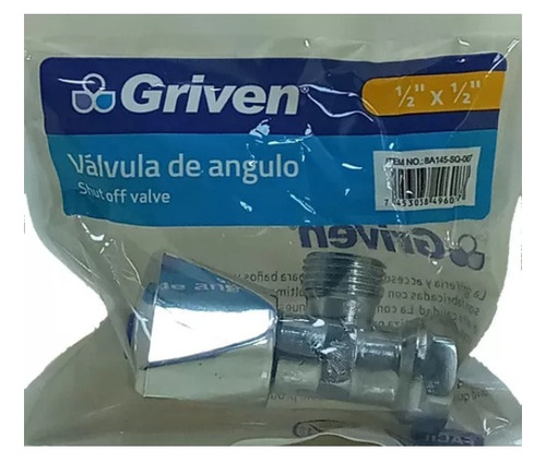 Llave De Angulo O Llave De  Arresto 1/2 Metalica Griven