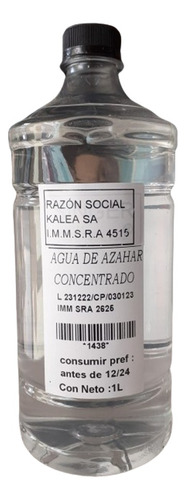 Esencia De Agua De Azahar Consentrada 1 L
