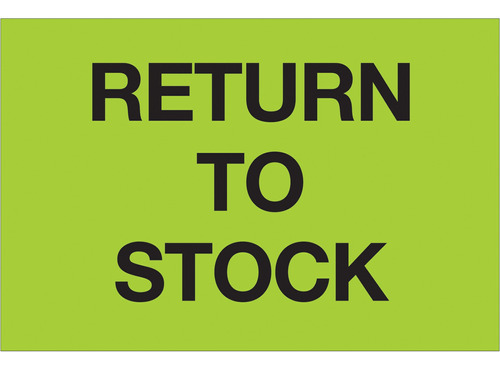 Etiqueta Logica Cinta  Return To Stock  2  X 3  Verde 500