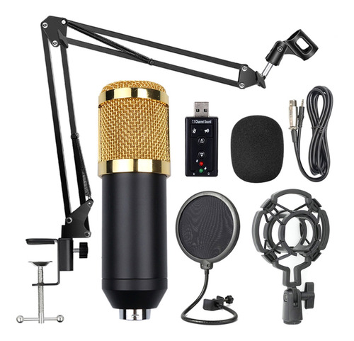 Imagen 1 de 6 de Kit De Micrófono Condensador Bm800 Para Estudio De Grabación