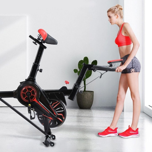Bicicleta Ergométrica Spinning Roda De Inércia 6kg Ahead Cor Preto E Vermelho N A