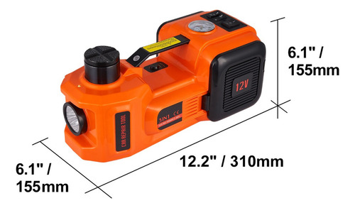 Vevor Kit De Gato Hidráulico Eléctrico De 5t12v 155-450 Mm
