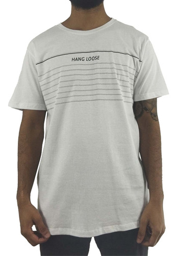 Camiseta Hang Loose Silk Microstripe Branco