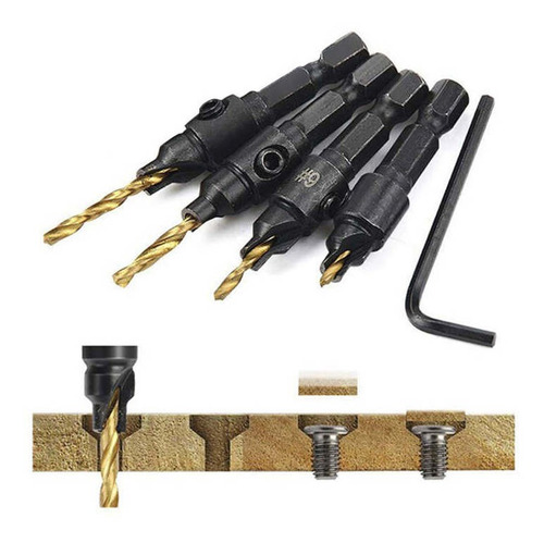 Imagen 3 de 4 de Set De Mecha Brocas Para Avellanado