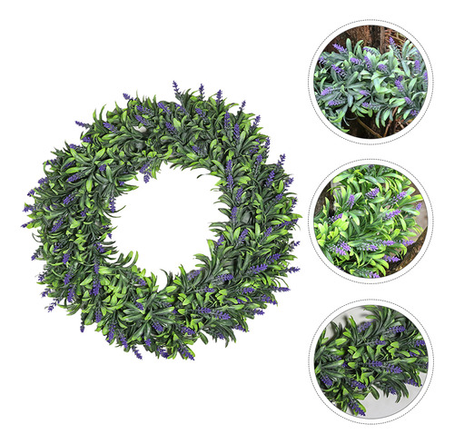 Decorações De Janela De Primavera: Coroa De Lavanda Chique