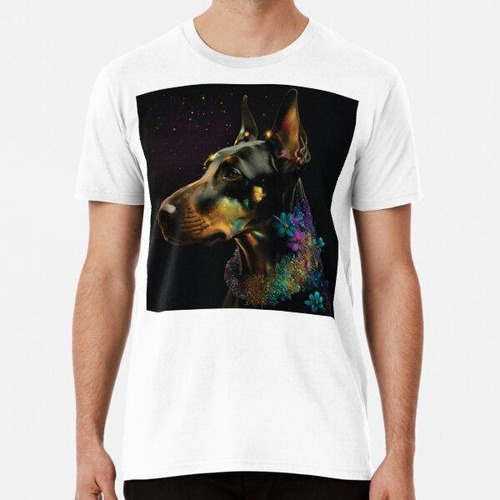 Remera Retrato De Polvo De Estrellas Doberman Algodon Premiu