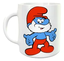 Comprar Taza Cerámica Sublimada Los Pitufos Papá Pitufo Mermelada Blanco Los Pitufos Papá Pitufo