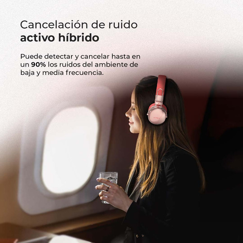 Audífonos Para Disp Inalámbricos Luxe Chic Hp710 Over Ear Color Salmón